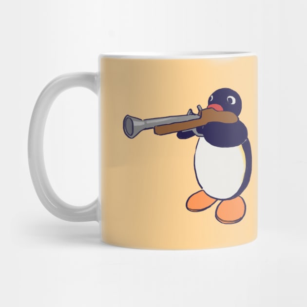 penguin with gun meme / pingu noot by mudwizard